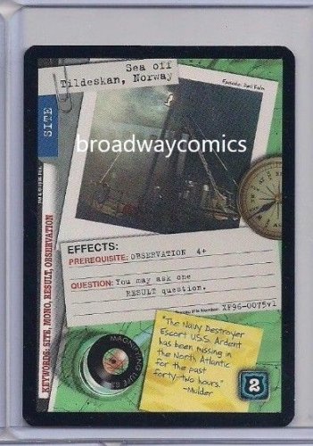X-Files CCG Sea Off Tildeskan, Norway (XF96-0075) Common near mint condition card