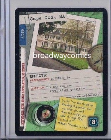 X-Files CCG Cape Cod, MA (XF96-0064) Common near mint condition card