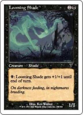 MTG Looming Shade (7th Edition) near mint condition card Common Magic the Gathering