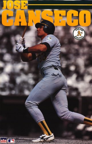 Jose Canseco Oakland A's Classic Solid-Border Series MLB Action Poster -  Starline 1987