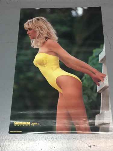 Vintage 1988 Lori Dorough Swimwear Illustrated Poster Ujena