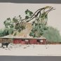 Vintage 1974 Earl Thollander "Mormon Barn" Poster from Nut Tree @ Vacaville, CA