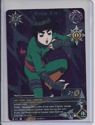 Naruto Rock Lee Foil Rare Card 571 near mint condition card or better.