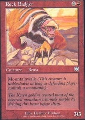 MTG Rock Badger (Mercadian Masques) near mint condition card Uncommon