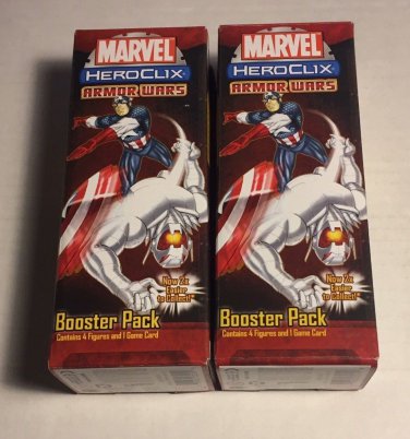 x2 DC Heroclix Armor Wars Booster Pack NEW (Unopened) still factory sealed FREE SHIPPING