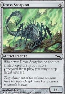 MTG Dross Scorpion (MIrrodin) near mint condition card Common Magic the Gathering