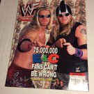 WWF Wrestling Magazine WWE August 2001 Wrestler w/ Edge Christian 2 Sided Poster