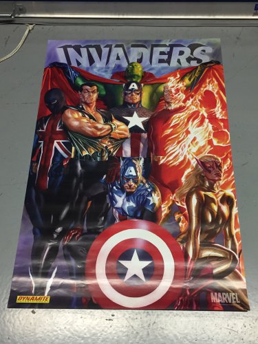 Vintage 2010 Invaders Poster art by Alex Ross 24 x 36 never prev displayed