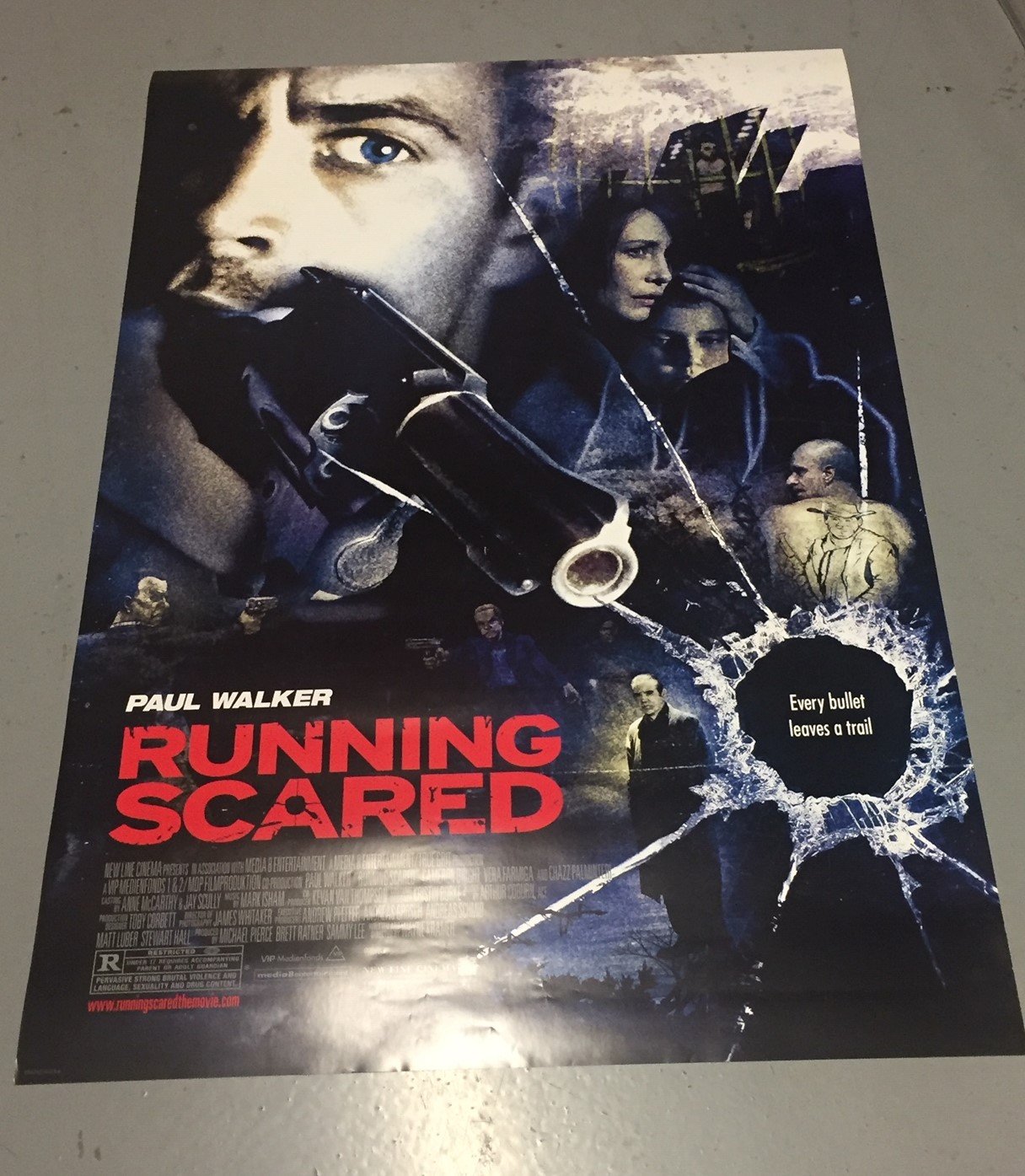 Running Scared Movie Poster 27 x 40 s/s Paul Walker (p1) FREE SHIPPING