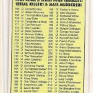 #220 Checklist True Crime Trading Cards Series II (1992)