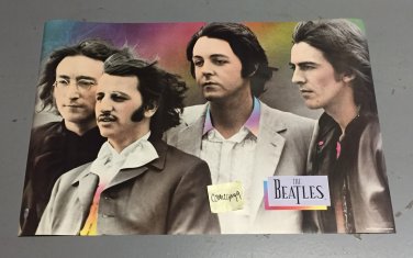 Vintage 1988 Beatles Poster  (Measures approximately 21 x 32 inches)  never previously displayed