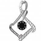 CERTIFIED 2.01 CARAT AAA+ Natural Rough Diamond & Moissanite .925 SILVER PENDANT