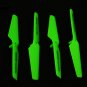 4PCS Fluorescent Green Propellers Blades Replacement Part for Syma X5C X5SC X5SW 66