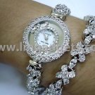 Silver-plated Stainless Steel RC Jewelry Watch / Cubic Zirconia (Model-5308-B12)