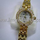 Gold-plated Stainless Steel RC Jewelry Watch w/ Cubic Zirconia (Model-3602)