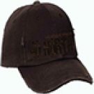 Brown distressed, frayed edge cap