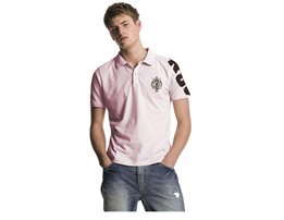 Men's vintage washed polo shirt