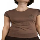 LADIES BROWN CAP SLEEVE TEE
