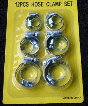Hose Clamps Assorted Sizes 12 Pack just $2.99