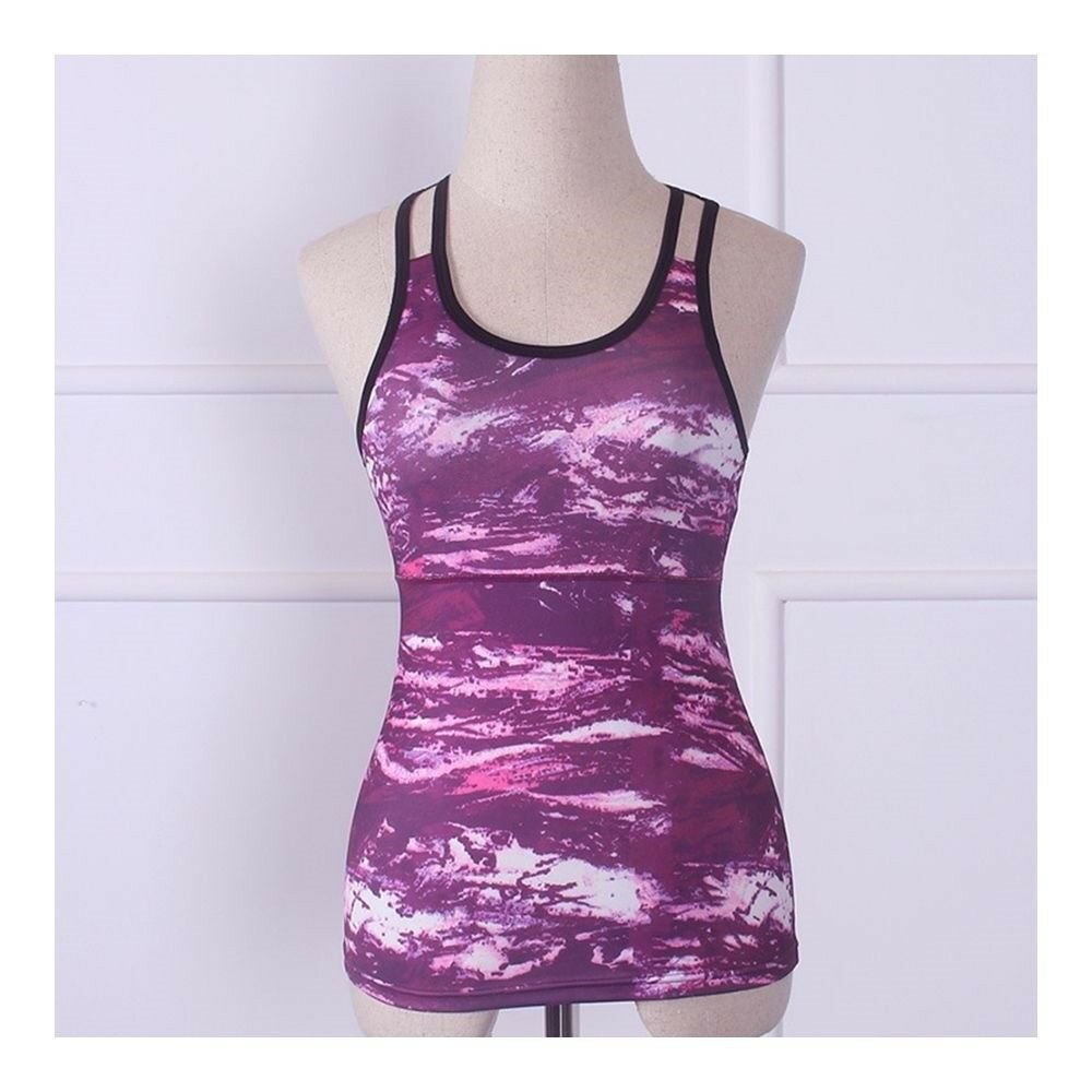 Yoga Fitness Sports Vest Running Dry Fast ( Padded ) red stone
