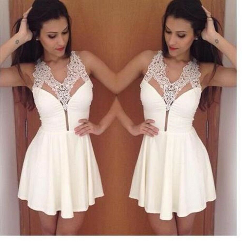 Sexy lady sexy dress new V collar lace dress