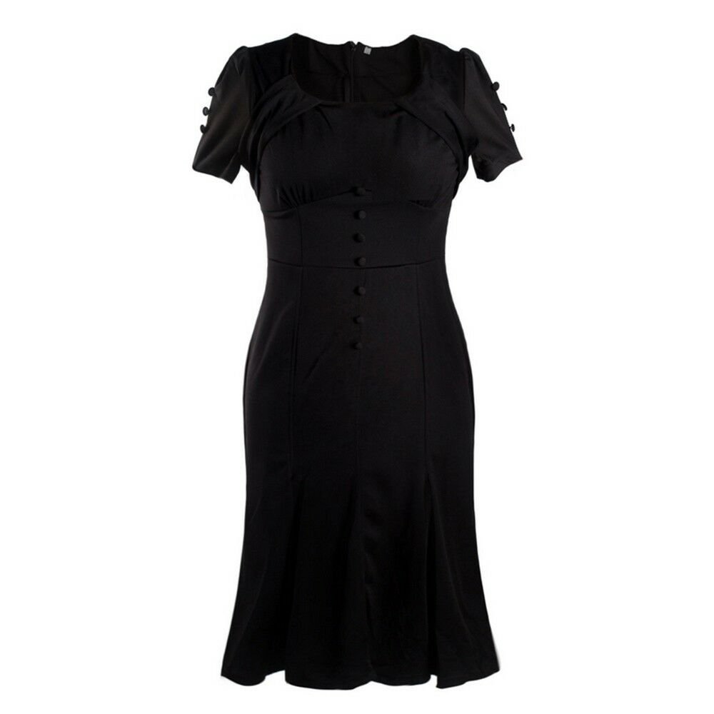 Fashionable OL Slim One-step Skirt Dress  black