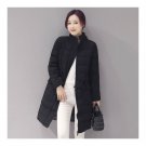 Winter Woman Slim Middle Long Thick Warm Down Coat   black