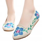 Old Beijing Cloth Embroidered Shoes 5 Petal Flower