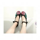 New Beautiful Woman Spring Embroidered Shoes High Heeled Shoes Old Beijing   bla