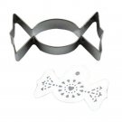 Stainless Steel Cookie Cutter Mold + Appropriate Cookie Spray/Brush Pattern 12#