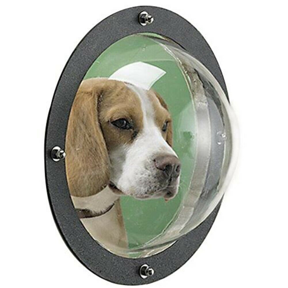 Pet Peek Fence Window Dome Insert Clear Outside Landscape Viewer for