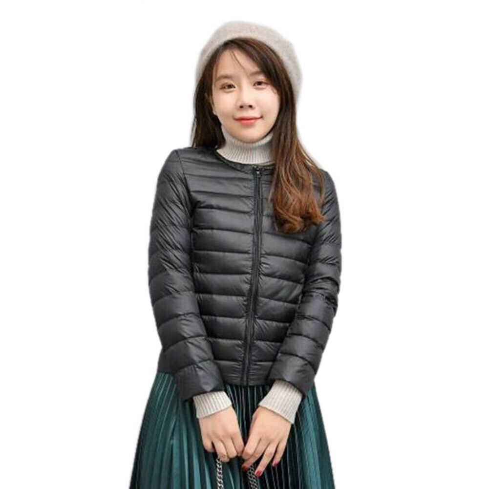 New Fashion Women's Korean Style Winter Down Cotton Neckless Coat