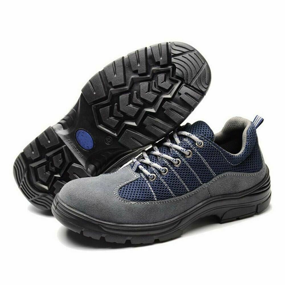 Men's Nubuck Leather Work Safety Shoes Smash-proof Penetration ...