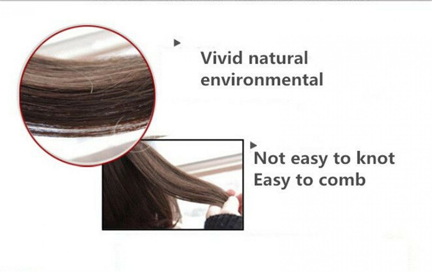 55cm 21.65" Spot Fish Line Hair Extensions Straight Bundle