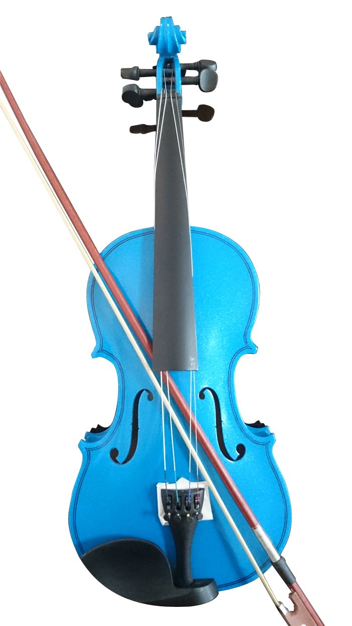 Student Acoustic Violin Maple Spruce with Case Bow Rosin Blue Color