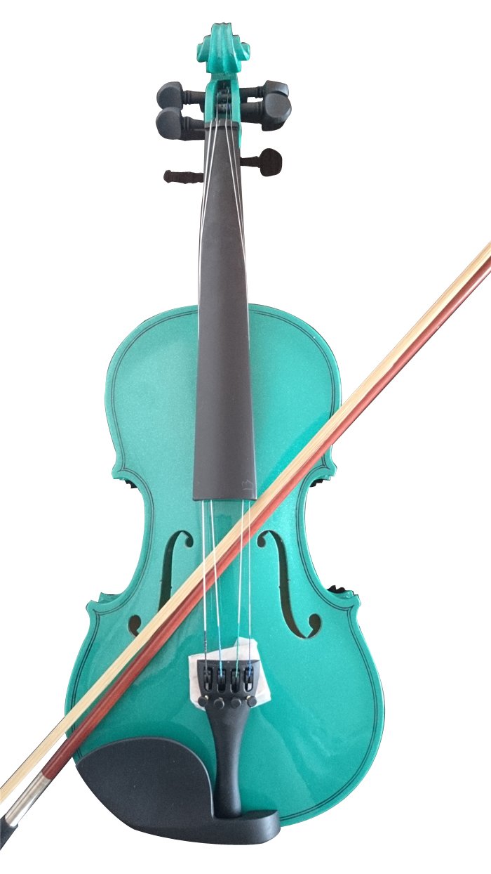 Student Acoustic Violin Maple Spruce with Case Bow Rosin Green Color