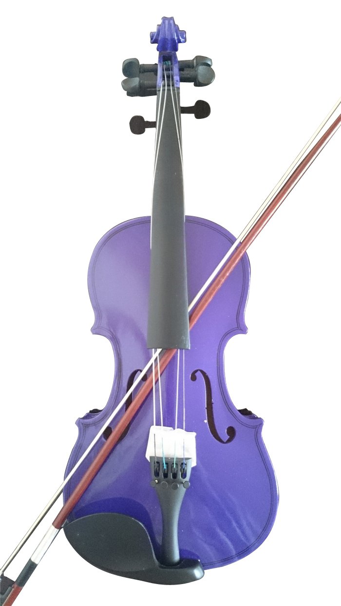 Student Acoustic Violin Maple Spruce with Case Bow Rosin Purple Color
