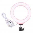 4.6 inch 3 modes dimmable LED video ring light with cold shoe tripod ball head