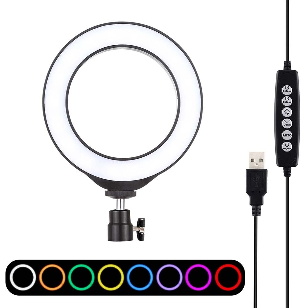 4.7 inches 12 cm, 10 modes, 8 colors, RGB adjustable light ring, for live broadcast