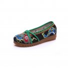 Women's Chinese Ethnic Embroidery Flat Ballet  Marry Janes Cheongsam Dancing Shoes Triumphantly