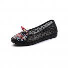 Women's Chinese Ethnic Embroidery Flat Ballet  Marry Janes Cheongsam Dancing Shoes Flat Net Shoes