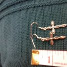 004 Unique Silver Cross Earrings