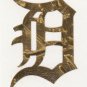 Detroit Tigers 2 inch Gold Leaf fire helmet decal sticker yeti window