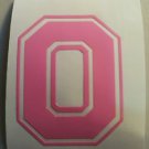 Ohio State Buckeyes Block O 2 inch pink helmet decal sticker osu yeti