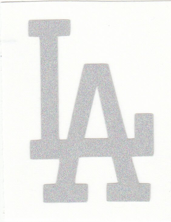 REFLECTIVE Los Angeles Dodgers LA 2 inch fire helmet decal sticker RTIC window