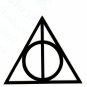 Reflective Harry Potter DEATHLY HALLOWS vinyl decal sticker RTIC window helmet