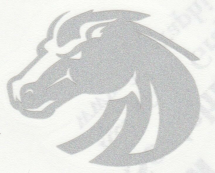REFLECTIVE Boise State Broncos  2 inch fire helmet hard hat decal sticker RTIC
