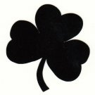 Reflective Black Notre Dame Fighting Irish shamrock 1.75 inch fire helmet decal