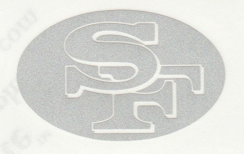 REFLECTIVE San Francisco 49ers 2 inch fire helmet hard hat decal sticker RTIC