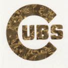GOLD LEAF Chicago Cubs 2 inch fire helmet decal sticker RTIC window